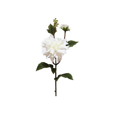 Haste D�lia com Bot�o Branco 65cm