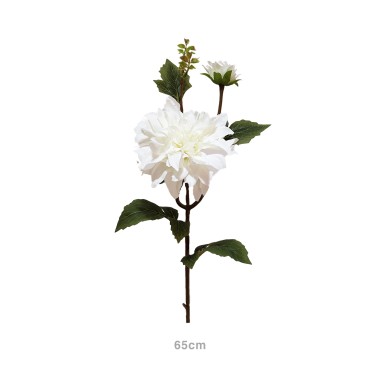 Haste D�lia com Bot�o Branco 65cm