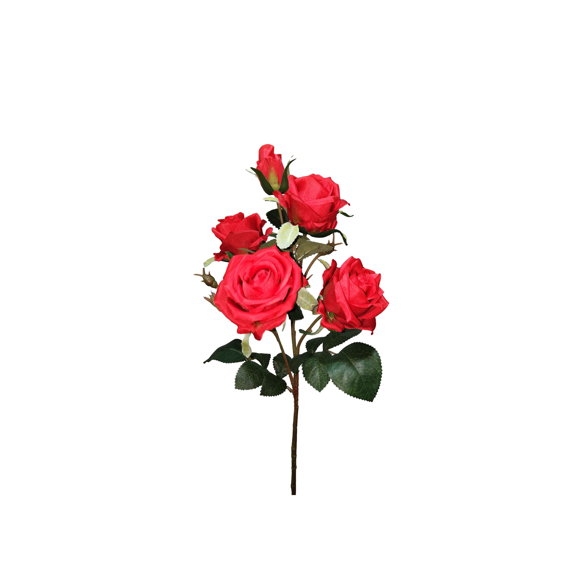 Haste Mini Rosas 4 Botões Vermelho 65cm