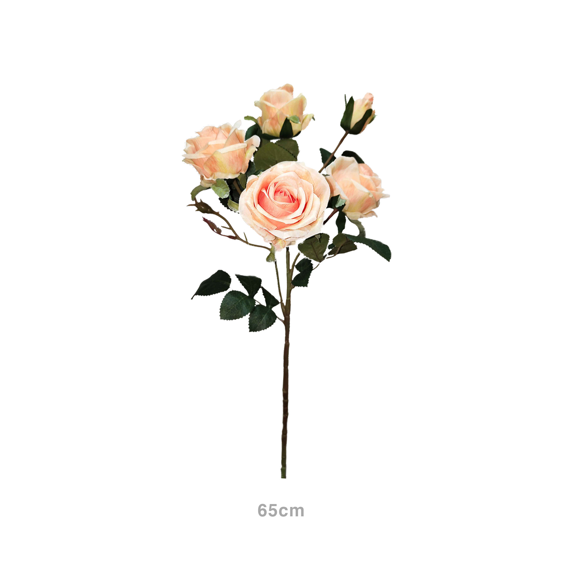 Haste Mini Rosas 4 Botões Creme 65cm