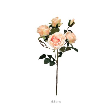 Haste Mini Rosas 4 Bot�es Creme 65cm