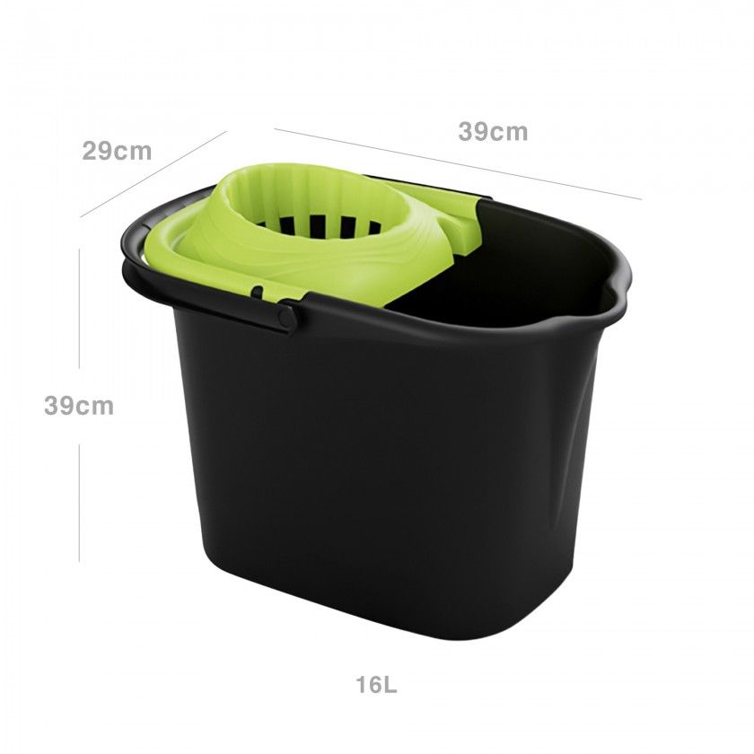 Balde com Espremedor Plstico Nature Verde 16l 39X29X30cm