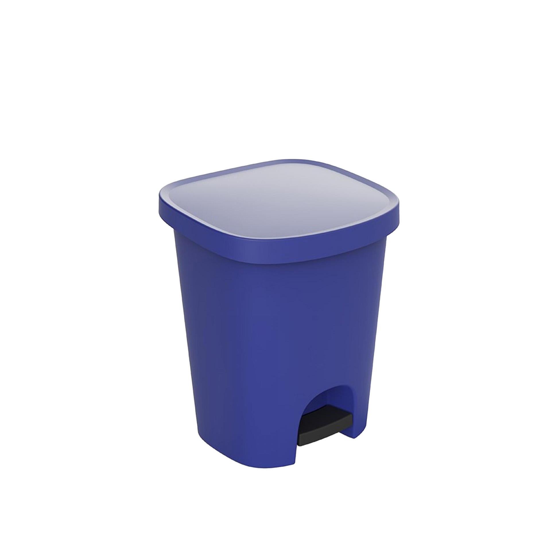 Balde Lixo com Pedal Plástico Quadrado 25l 35X30X42cm