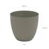 Vaso Plstico Tes Redondo Taupe 9.5L 26X23cm
