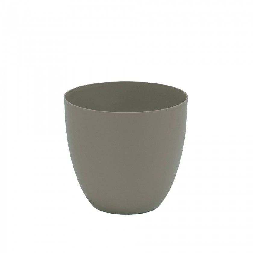 Vaso Plstico Tes Redondo Taupe 9.5L 26X23cm