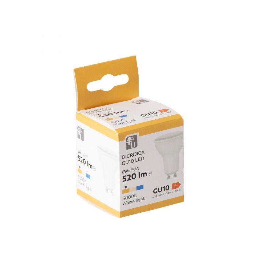 Lmpada Led 4U Gu10 520Lm 30K Luz Quente