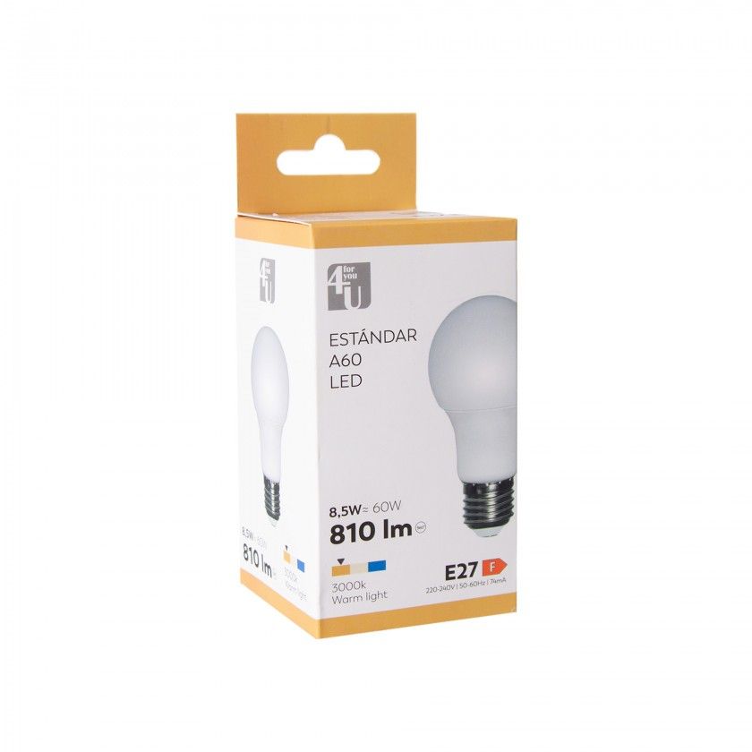 Lmpada Standard Led 4U E27 810Lm 30K Luz Quente
