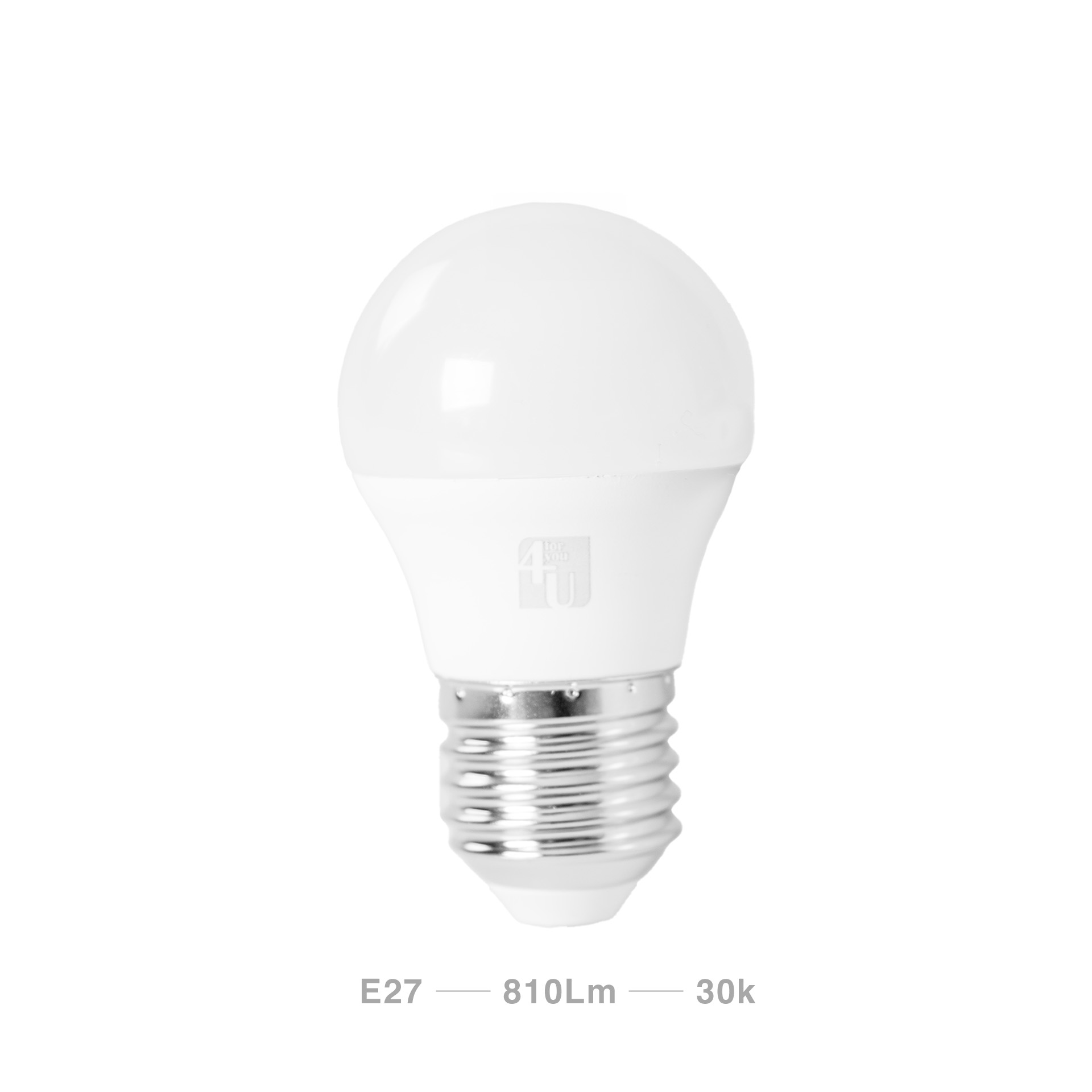 Lâmpada Standard Led 4U E27 810Lm 30K Luz Quente