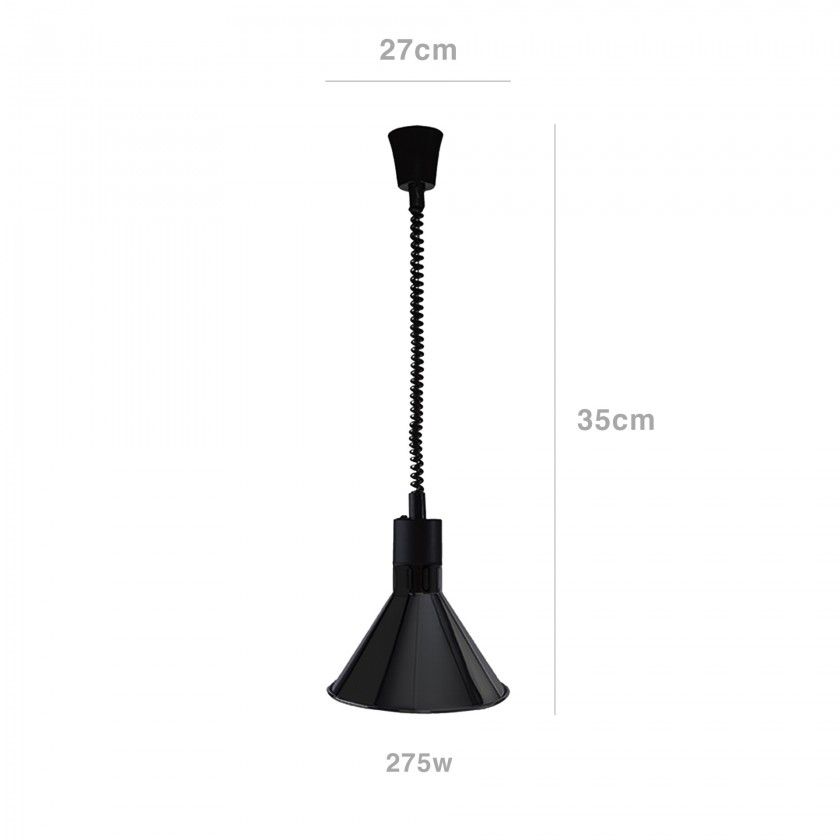 Candeeiro Aquecimento Extensvel Preto 275w 50-60cm