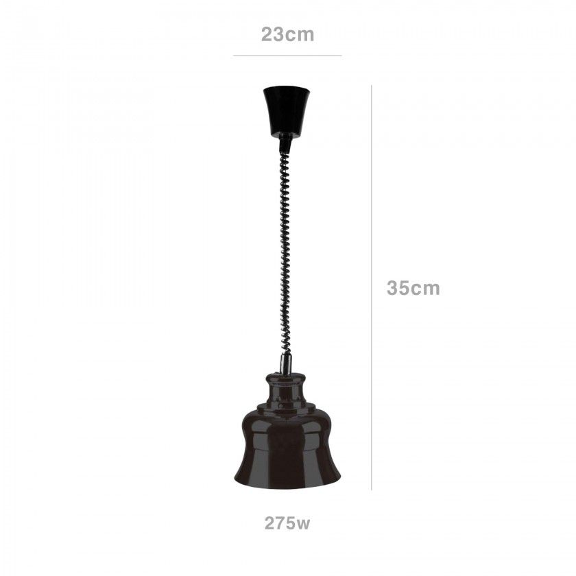 Candeeiro Aquecimento Infravermelho Extensível Preto 275w 50-60cm Candeeiro Aquecimento Infravermelho Extensível Preto 275w 50-60cm