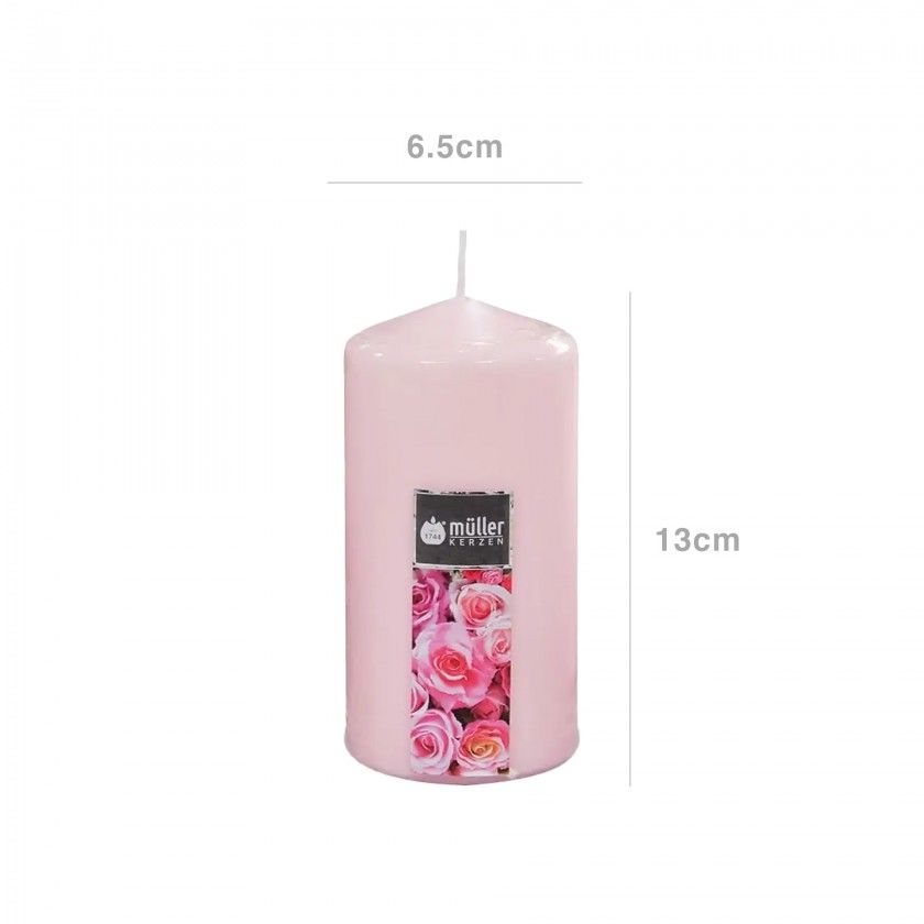 Vela Pilar Aroma Muller Rosas 40H 6.5X13cm