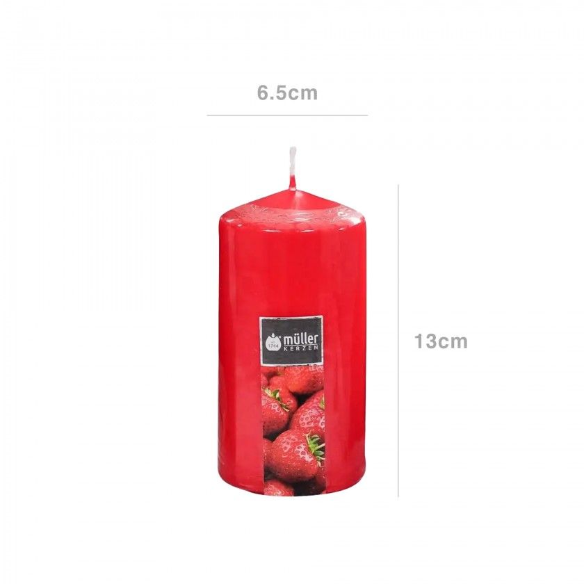 Vela Pilar Aroma Muller Morango 40H 6.5X13cm Vela Pilar Aroma Muller Morango 40H 6.5X13cm