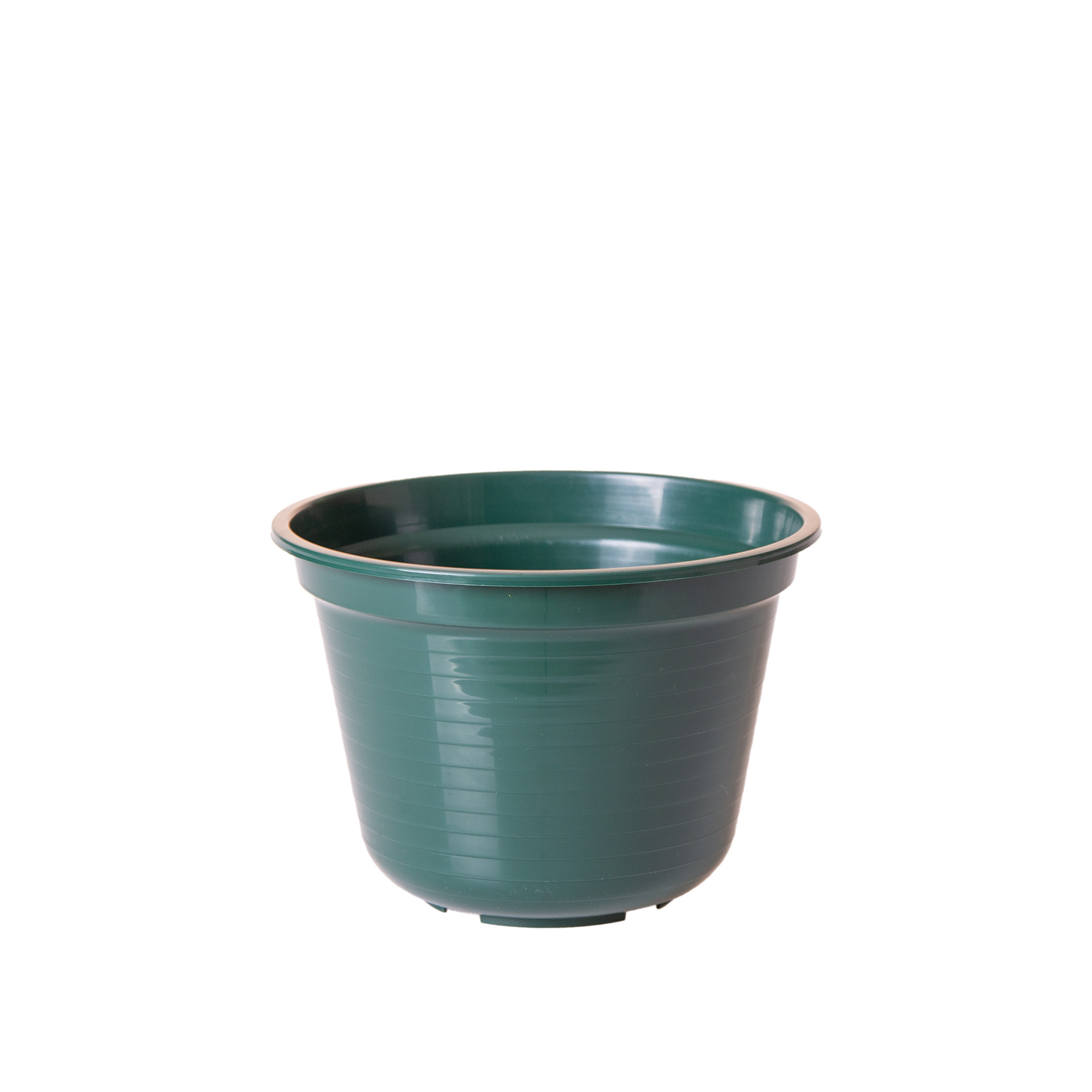Vaso Plástico Tradicional Brilho Redondo Verde 20cm