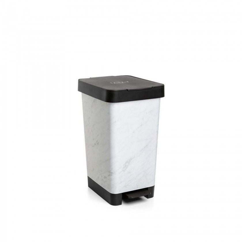 Balde com Pedal Smart Deco Marble 25L