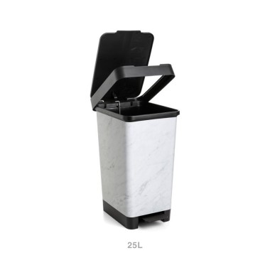 Balde Lixo com Pedal Smart Decorado 25L 26X36X47cm