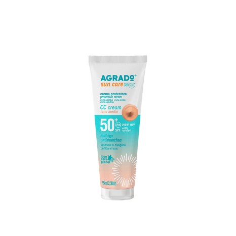 Creme Solar Facial Antimanchas Agrado Cor Spf50+ 75ml - Image product