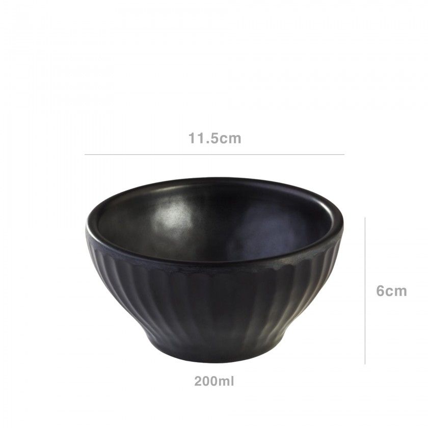 Tigela Melamina Aps Aiko Preto 11.5X6cm