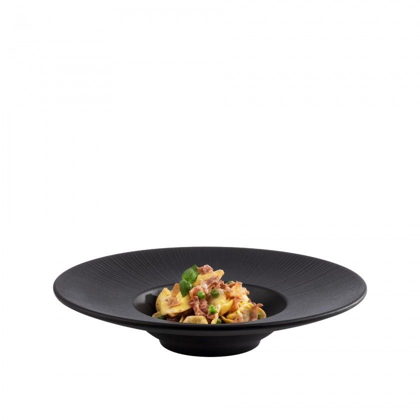 Prato Melamina Aps Nero 300ml 29X6cm Prato Melamina Aps Nero 300ml 29X6cm