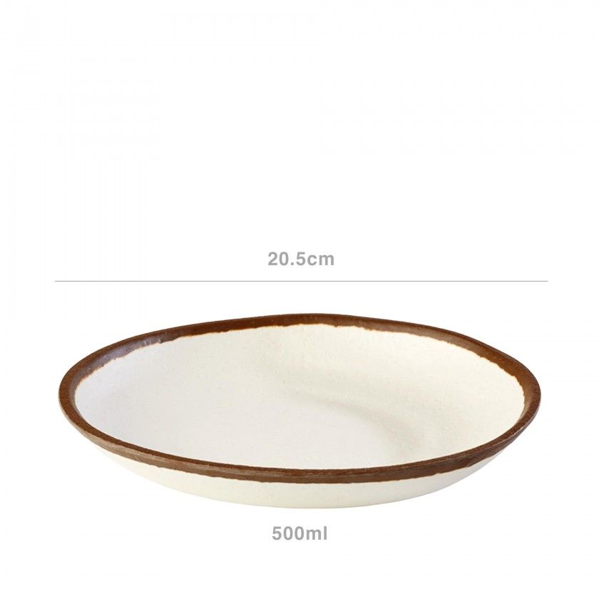 Tigela Melamina Aps Crocker Creme 500ml 20.5cm Tigela Melamina Aps Crocker Creme 500ml 20.5cm