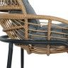 Conjunto 2 Cadeiras Rattan + Mesa Apoio 55X55X47cm