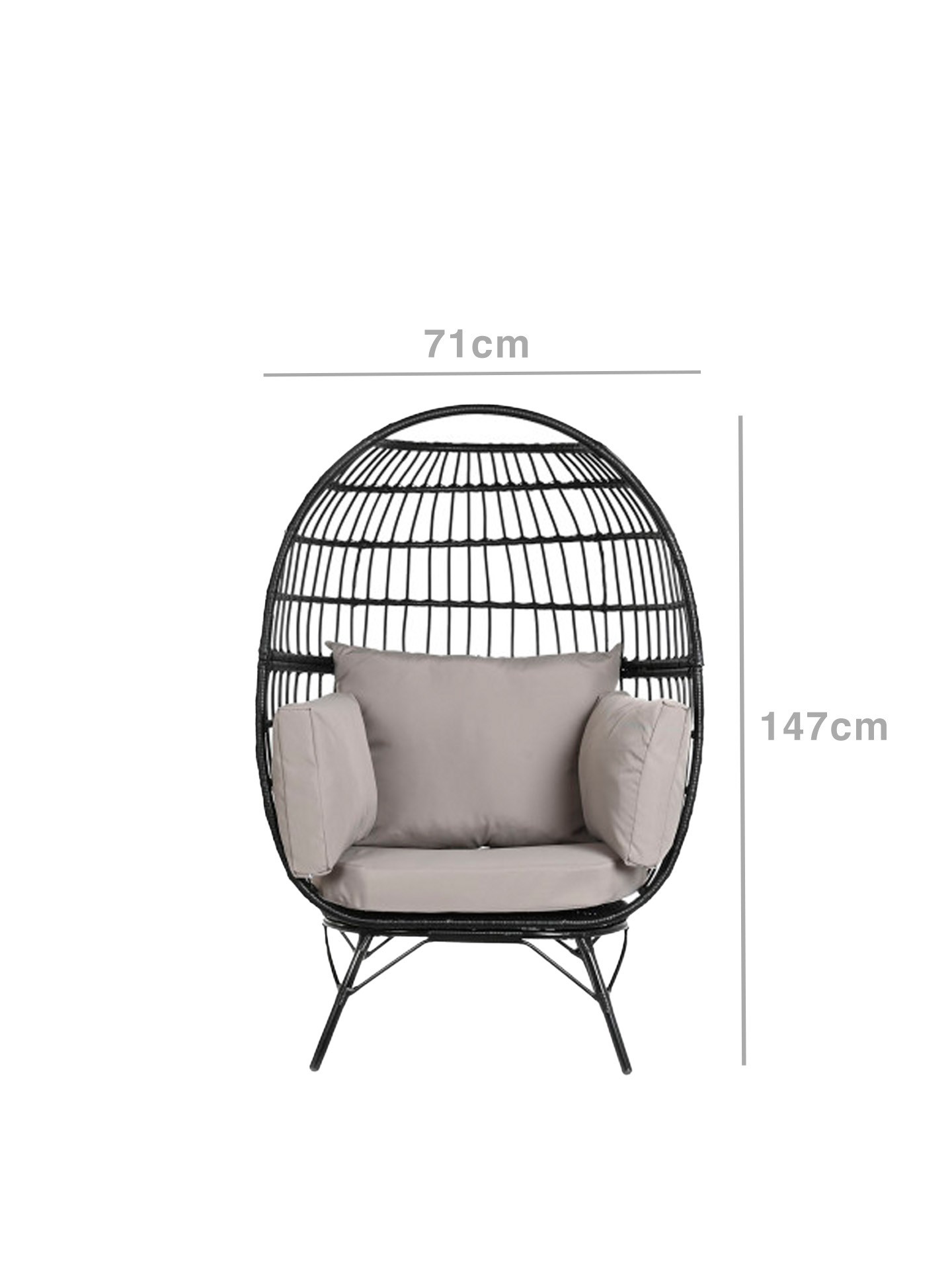 Poltrona Jardim Rattan 99X71X147cm