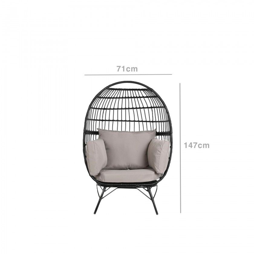 Poltrona Jardim Rattan 99X71X147cm