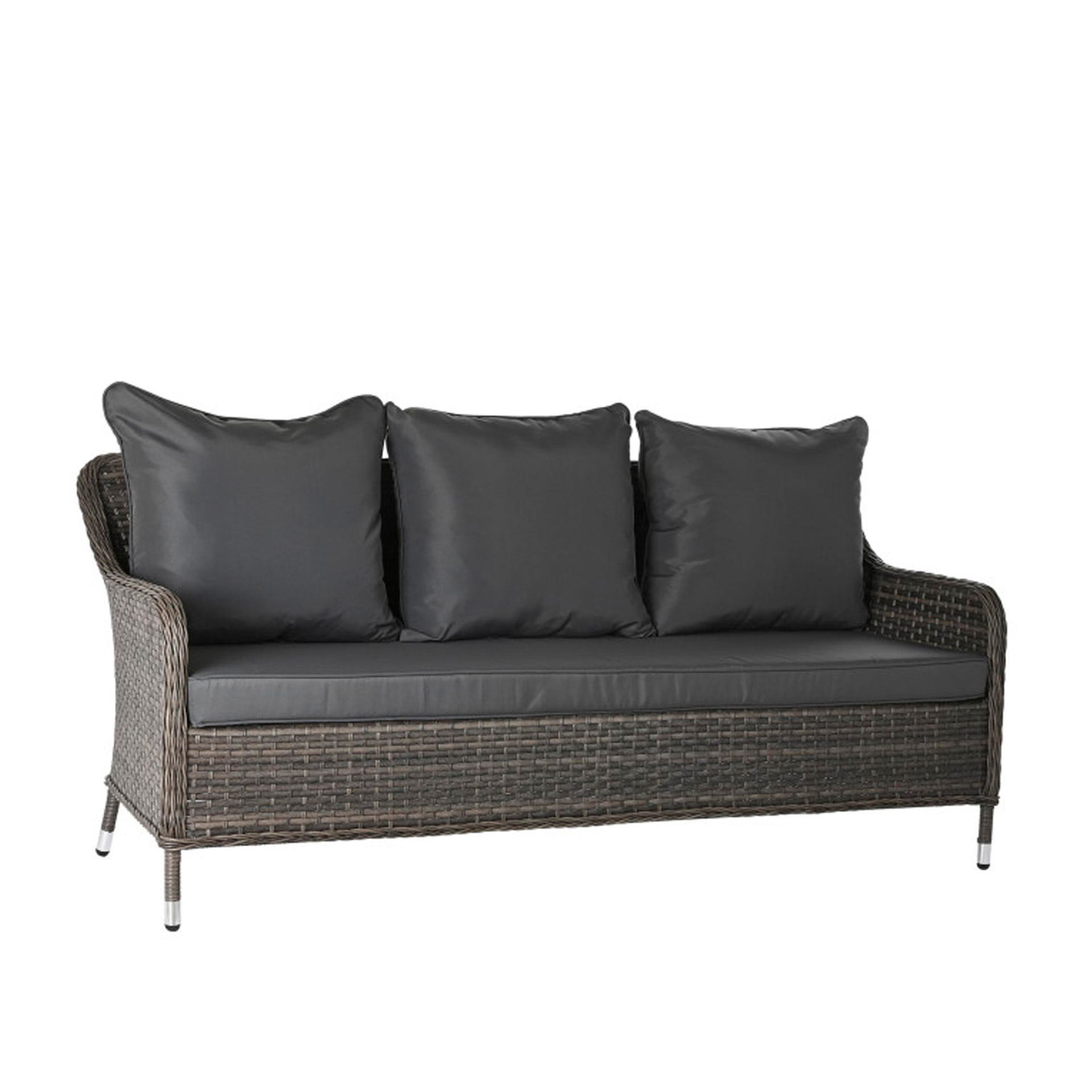 Conjunto 3 Sofás Rattan + Mesa Central 175X73X81cm