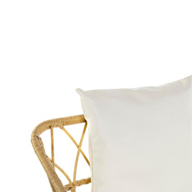 Sofá Rattan / Metal 132X58X80cm