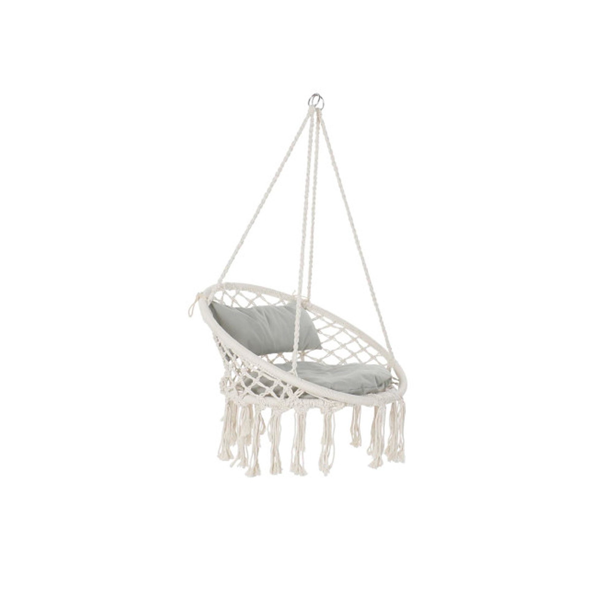 Cadeira Baloiço Algodão / Bambu 82X62X123cm