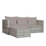 Conjunto Sof Rattan + Mesa Apoio 195X130X62cm