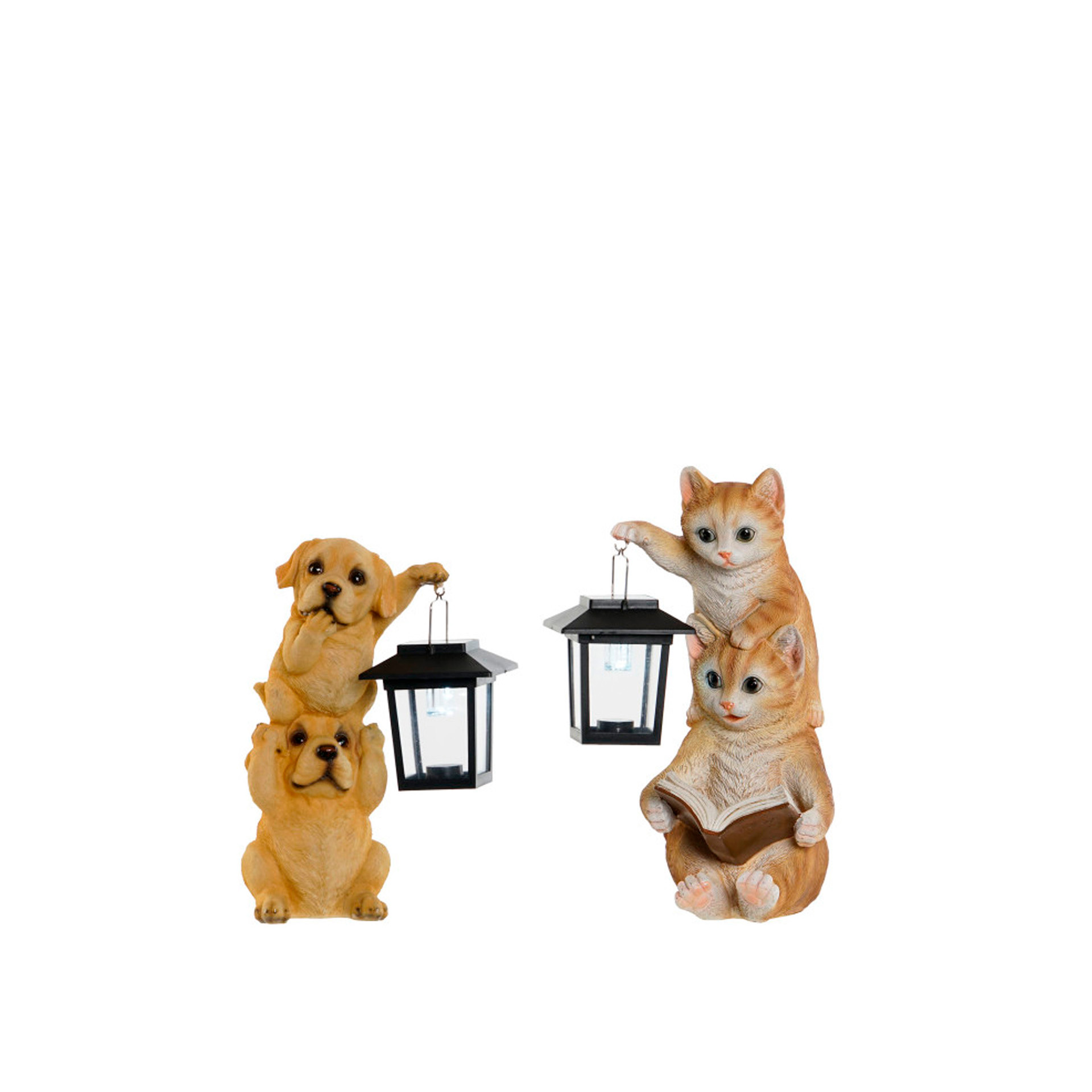 Figura Resina Led Solar 17.5X14X24cm