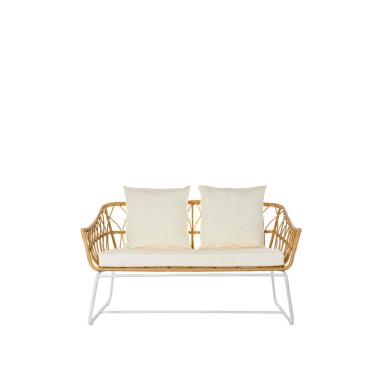 Sofá Rattan / Metal 132X58X80cm