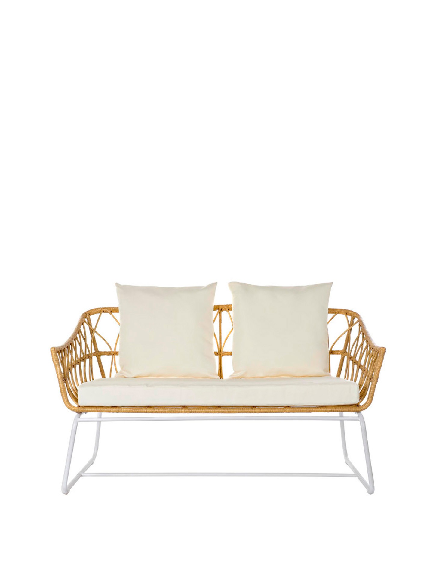 Sofá Rattan / Metal 132X58X80cm