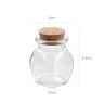 Frasco Vidro Tampa Cortia Redondo 60ml 5X6.5cm