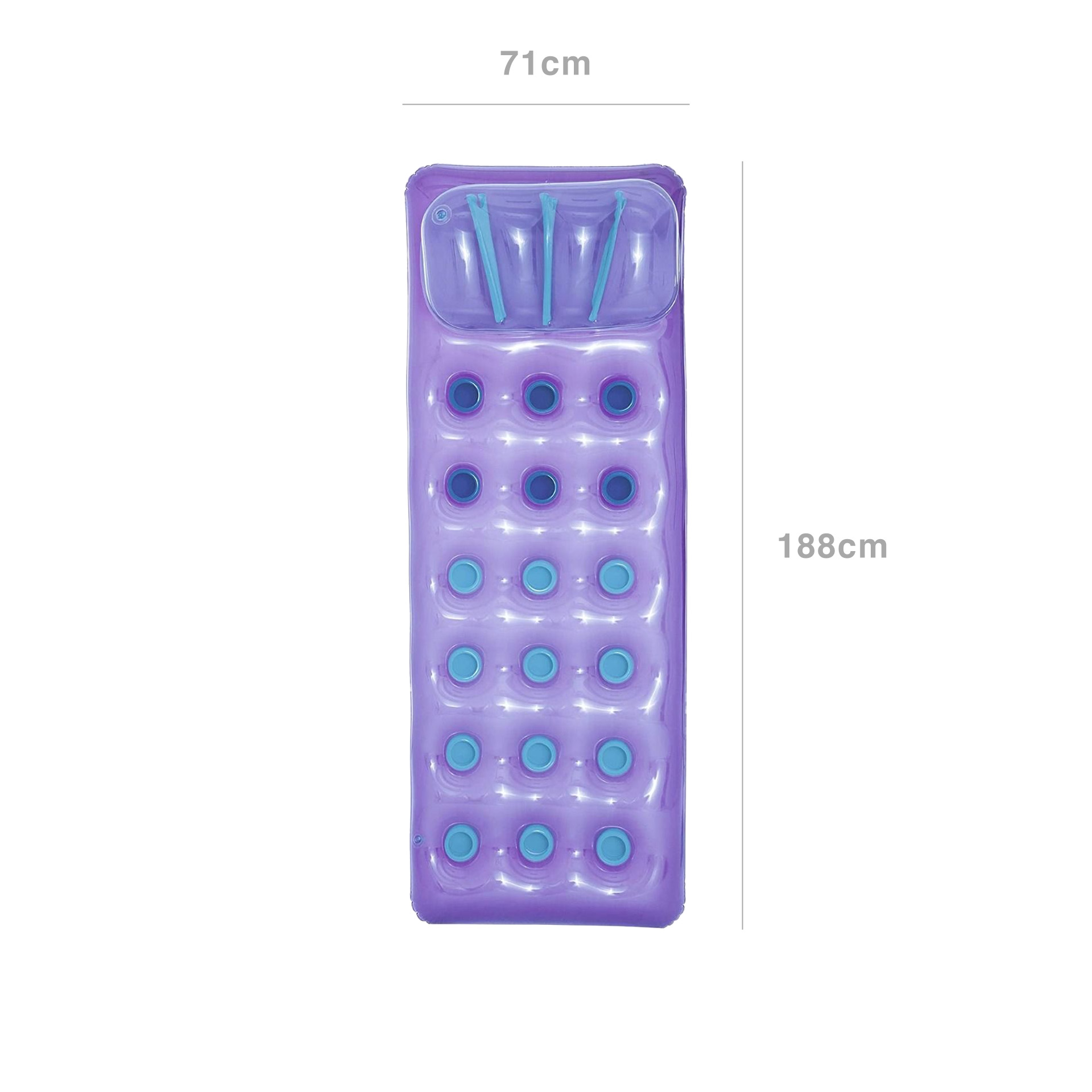 Boia Colchão Natação Ar Insuflável Transparente 188X71cm