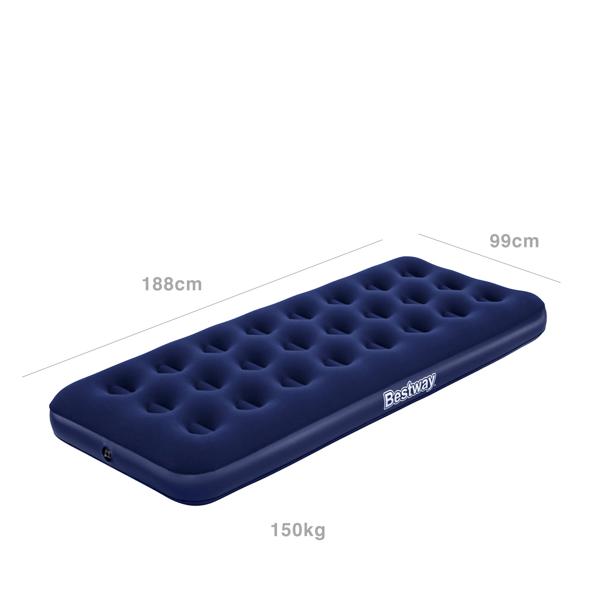 Colchão Ar Insuflável Individual Bestway Azul 150kg 188X99X22cm