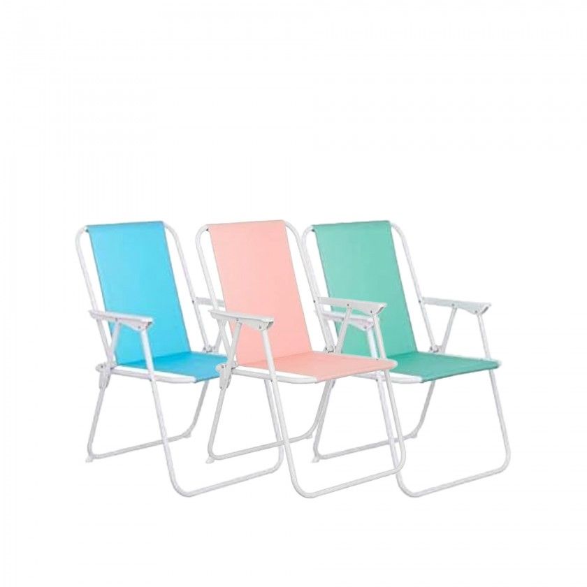 Cadeira Dobrável Ferro / Lona 53X46X75cm Cadeira Dobrável Ferro / Lona 53X46X75cm