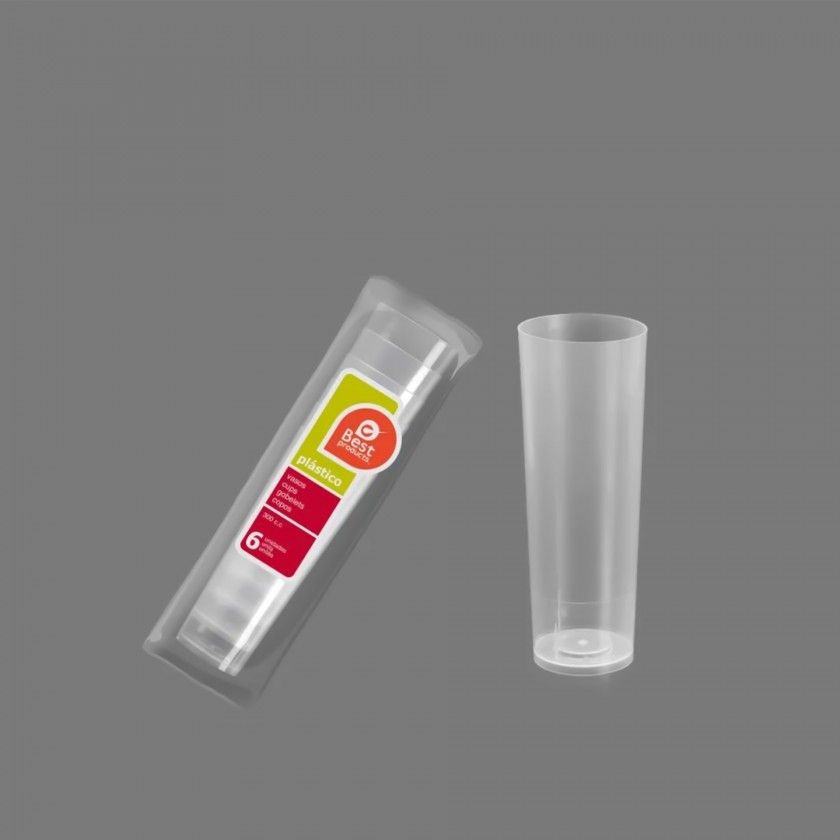 Copo Tubo Inquebravel 300ml Pack 6
