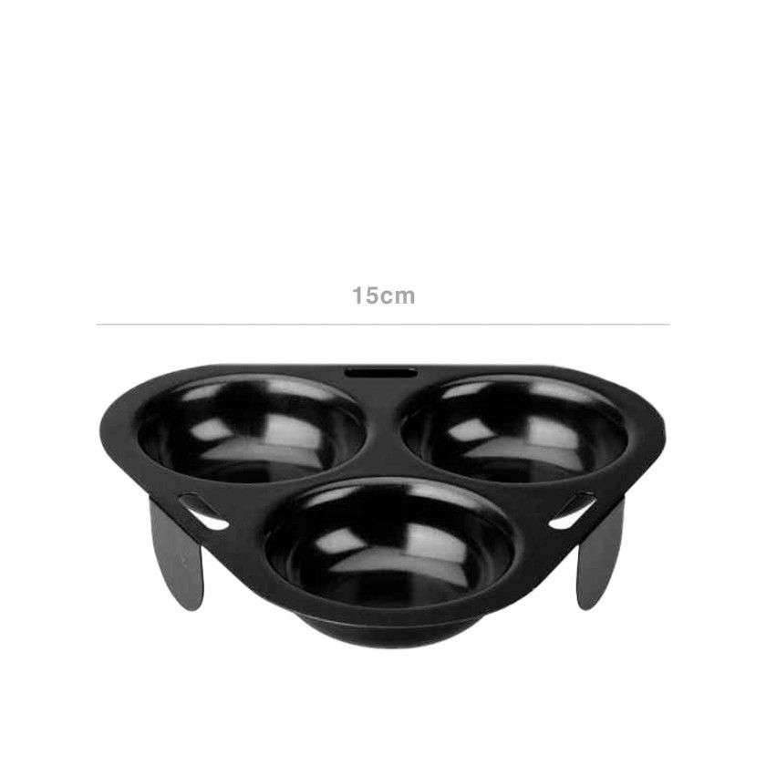 Escalfador Ovos Moka 3 Divisões 15cm Escalfador Ovos Moka 3 Divisões 15cm