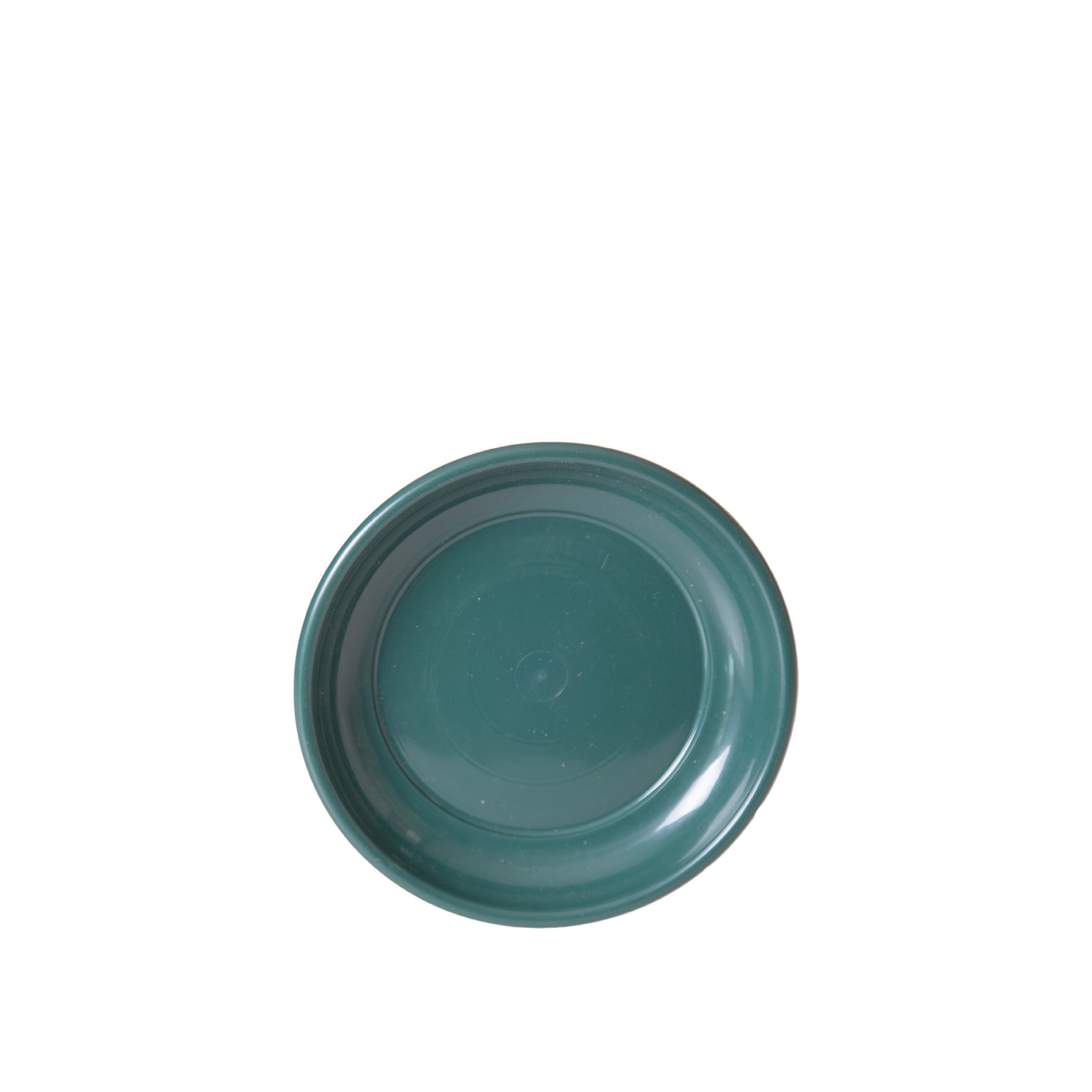 Prato para Vaso Plástico Tradicional Brilho Redondo Verde 20cm