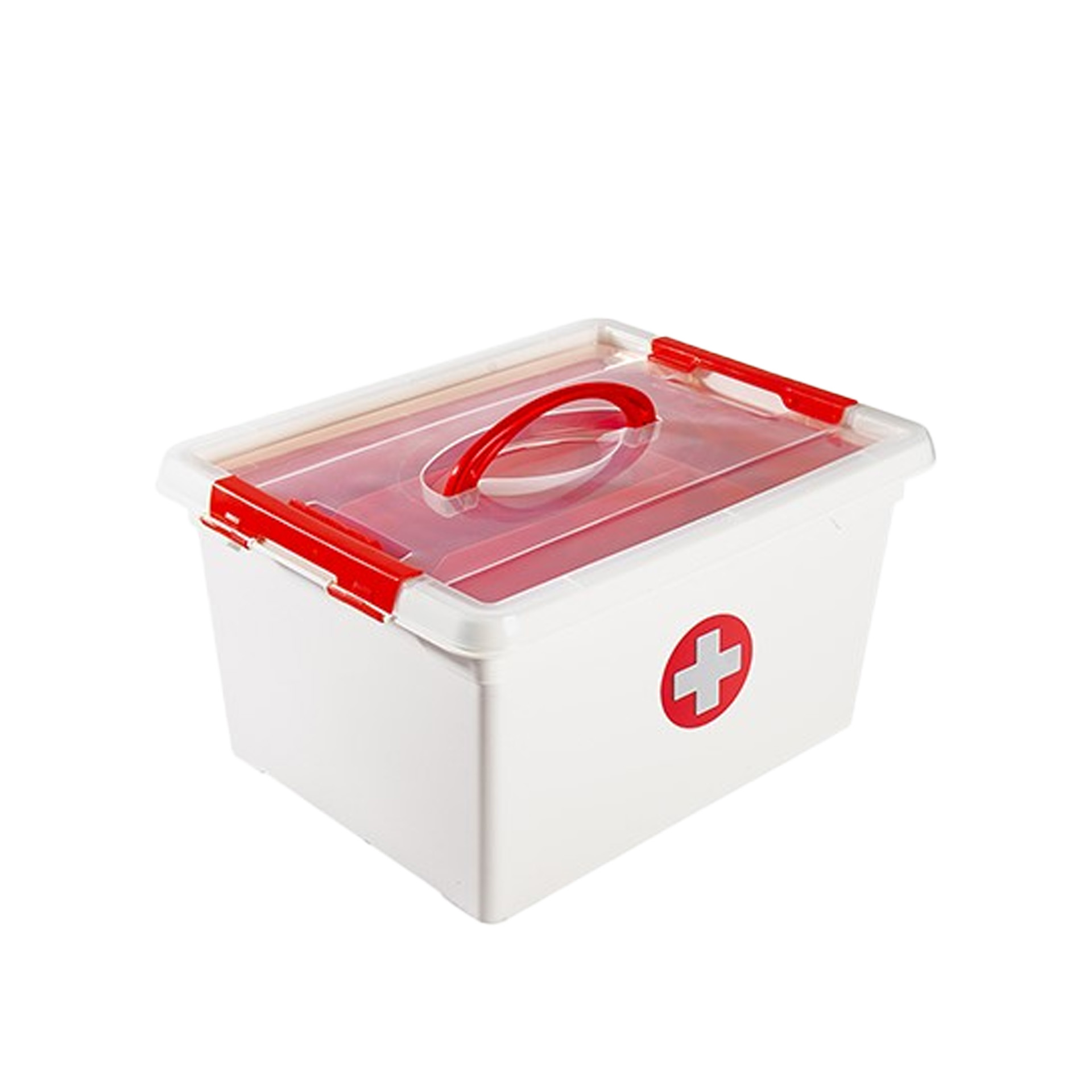 Caixa Primeiros Socorros com Fechos / Asa e Bandeja 14l 37.4X28.8X19.5cm
