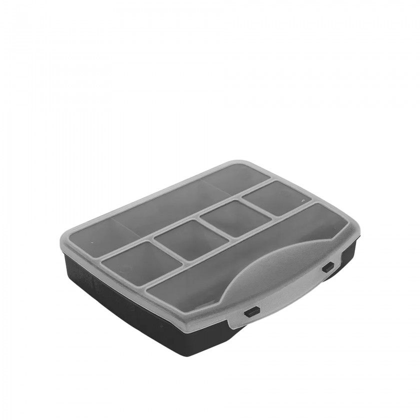 Mala Organizadora Plástica com Divisórias Preto 19X16X3.5cm Mala Organizadora Plástica com Divisórias Preto 19X16X3.5cm