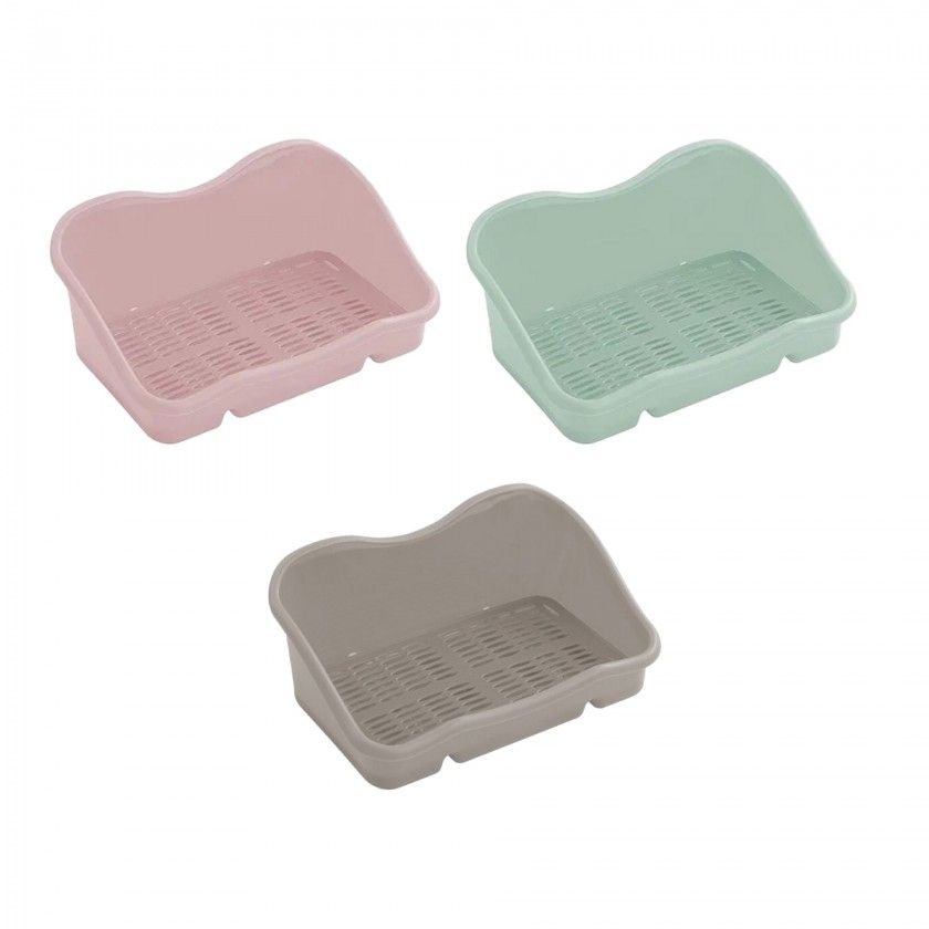 Caixa Esfregão Plástico Cinzento 21X13X9.5cm Caixa Esfregão Plástico Cinzento 21X13X9.5cm