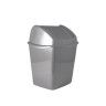 Papeleira Tampa Basculante Segre Quadrada Prata 1100ml 13.5X11.5X17cm