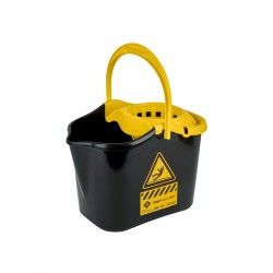 Balde com Espremedor Plstico Oval Preto 13.5l 37X27X28cm