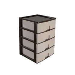 Caixa Organizadora Eiffel com 4 Gavetas Castanho 38X38X58.2cm