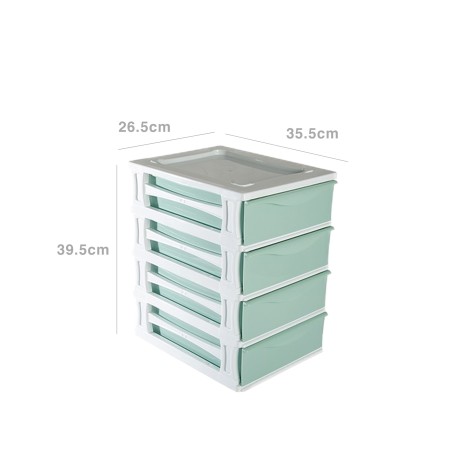 Caixa Organizadora Kremlin com 4 Gavetas Verde 35.5X26.5X39.5cm - Image product