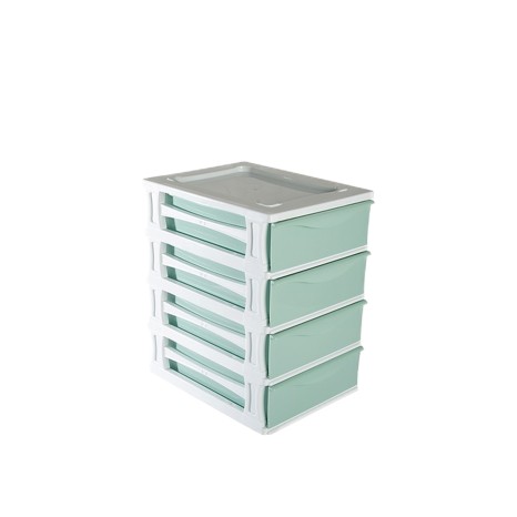 Caixa Organizadora Kremlin com 4 Gavetas Verde 35.5X26.5X39.5cm - Image product