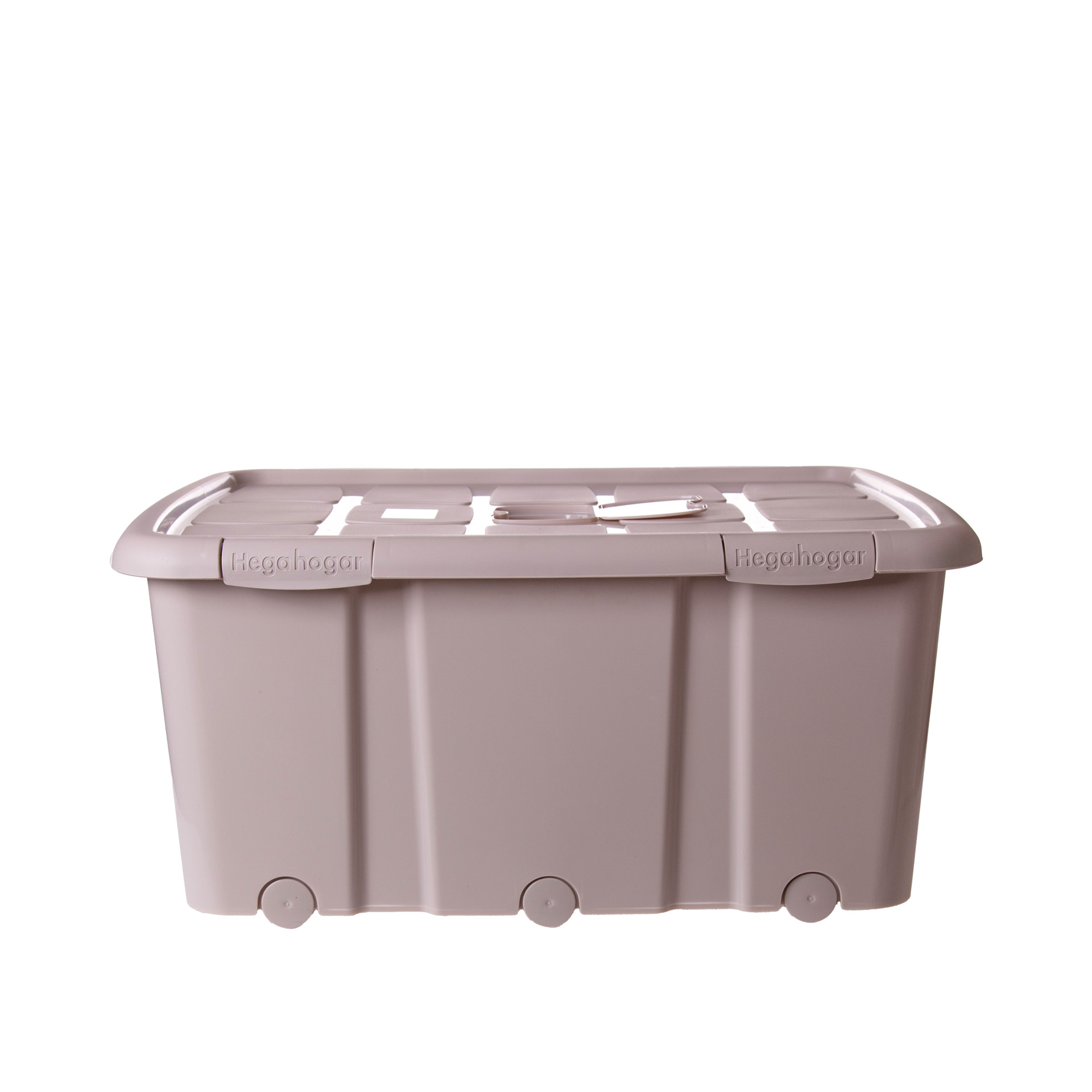 Caixa Arrumos New Box com Fechos e Rodas Bege 100l 76.8X56.5X34.8cm