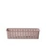 Cesto Multiusos Plstico Rattan Retangular Rosa 800ml 24.2X8X6cm